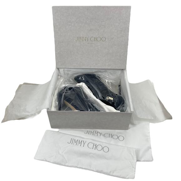 Jimmy Choo Ren 100 Pointed Toe Suede Ankle Boots Black Size 39 - Picture 12 of 12